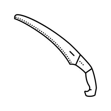 Pruning saw line icon vector illustration Illustrazione stock