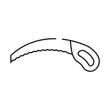Pruning saw line icon vector illustration Stock Illustration