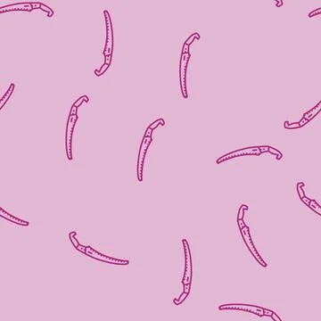 Pruning saw line seamless pattern Illustrazione stock