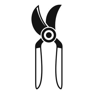 Pruning secateur icon simple vector. Garden shears Stock Illustration