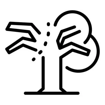 Pruning service icon outline vector. Garden tree Stock Illustration