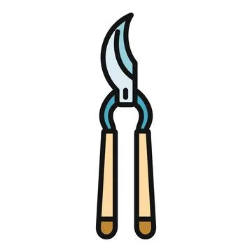 Pruning shears garden tool for horticulture maintenance Stock Illustration