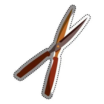 Pruning shears gardening tool Illustrazione stock