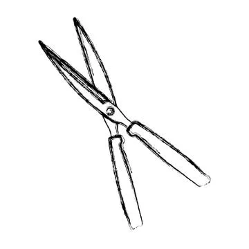 Pruning shears gardening tool Stock Illustration