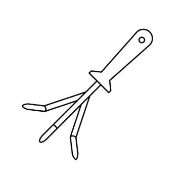 Pruning shears gardening tool Illustrazione stock