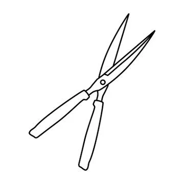 Pruning shears gardening tool Stock Illustration
