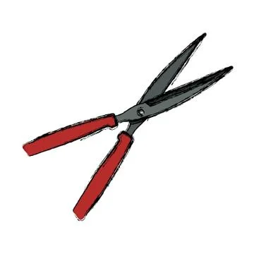 Pruning shears gardening tool Illustrazione stock