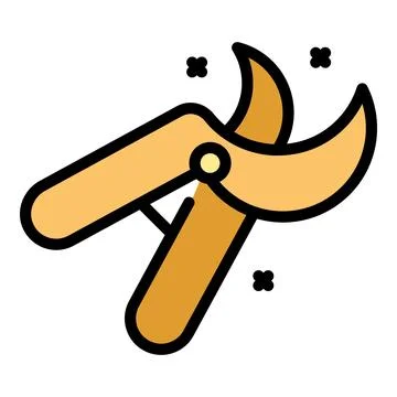 Pruning shears icon vector flat Illustrazione stock