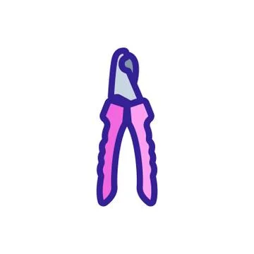 Pruning shears icon vector outline illustration Stock Illustration