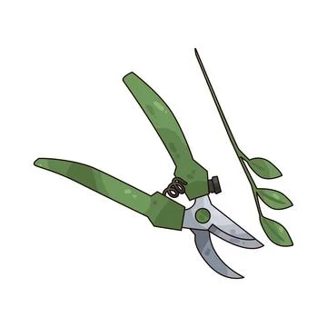 Pruning shears illustration Illustrazione stock