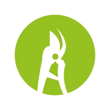Pruning shears isolated icon Stock Illustration
