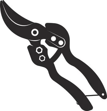 Pruning shears for pruning trees and shrubs. Vector image. Stock Illustration