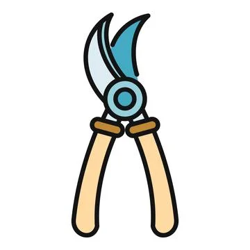 Pruning shears representing gardening work and horticulture icon Illustrazione stock
