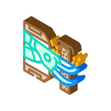 Pruning shears sharpening garden maintenance isometric icon vector illustrati Stock Illustration