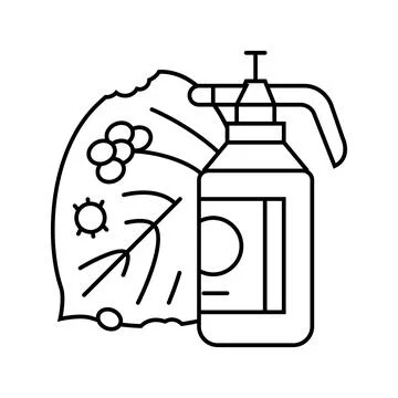 Pruning shears sharpening garden maintenance line icon vector illustration Stock Illustration