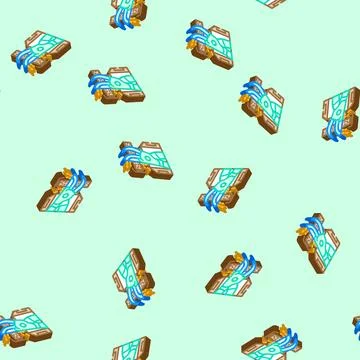 Pruning shears sharpening garden maintenance isometric icon seamless pattern Stock Illustration