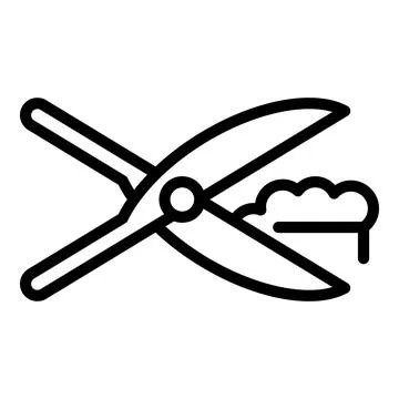 Pruning tool icon outline vector. Garden tree Stock Illustration