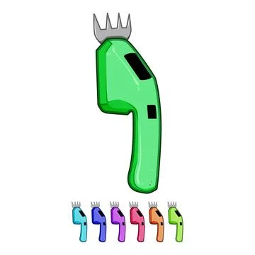Pruning tree trimmer cartoon vector graphic Stock Illustration
