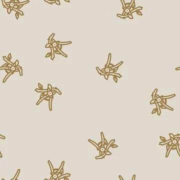 Pruning urban gardening line vector seamless pattern Stock Illustration