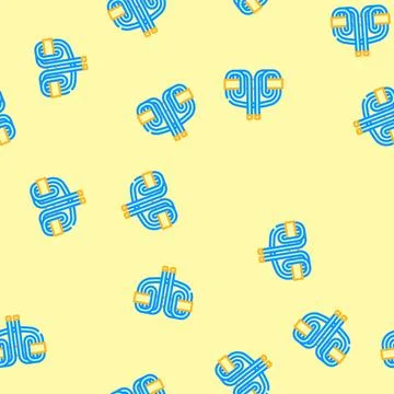 Prusik knot nautical vector seamless pattern イラスト素材