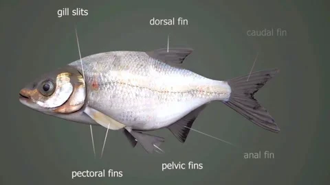 Prussian carp fish Stock Footage 288178285