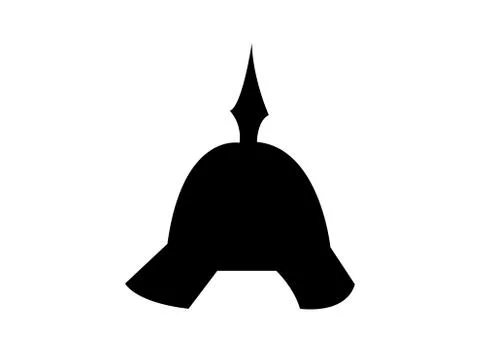 Prussian helmet with an arrow Stock Illustration