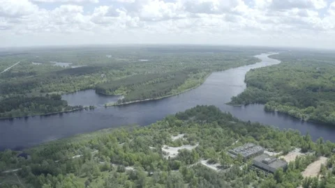 Prypyat river. Summer Video stock 155250395