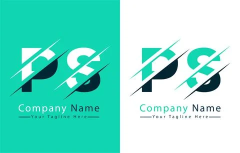 PS Letter Logo Vector Design Concept Elements Stock Illustration