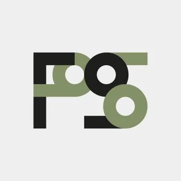 PS logo, monogram, vector Stock Illustration