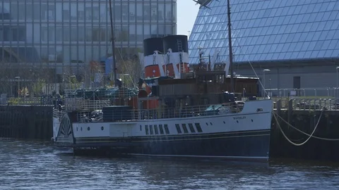 THE PS WAVERLEY AT DOCK Stock Footage 125266926
