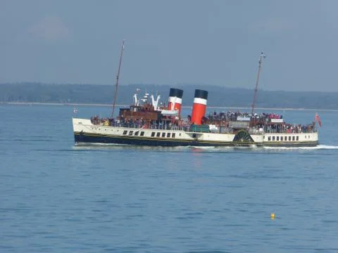 PS Waverley, historic passenger-carrying paddle steamer, Isle of Wight Stock Photos