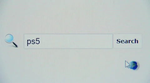 Ps5 - browser search query, Internet web page Stock Footage 35334140