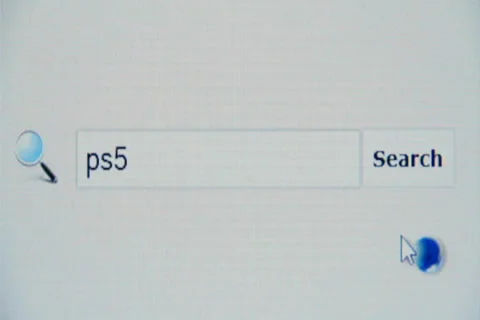 Ps5 - browser search query, Internet web page Stock Footage 35341799