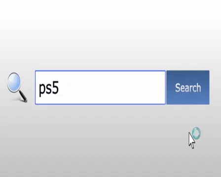 Ps5 - graphics browser search query, web page,click for HD Stock Footage 35546923