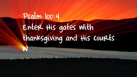 Psalm 100:4 Stock Footage 1807277
