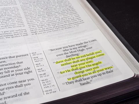 Psalm chapter ninety one verse 10 Foto stock