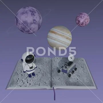 Psd astronomy concept 3d render illustration PSD Template