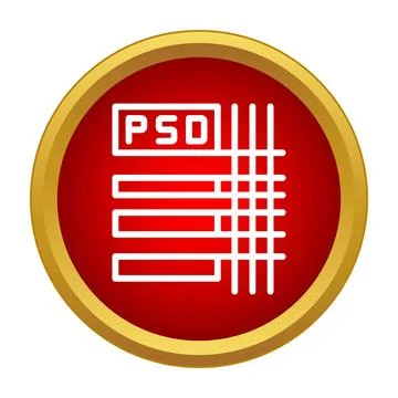 Psd file document icon in simple style イラスト素材