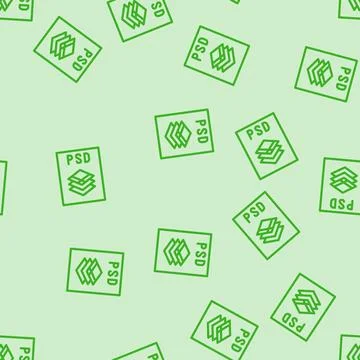 Psd file format document line vector seamless pattern Illustrazione stock