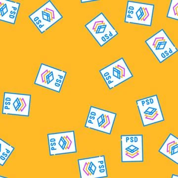 Psd file format document vector seamless pattern Illustrazione stock