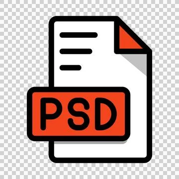 Psd File Format Icon. type file Editable Bold Outline With Color Fill Design イラスト素材