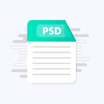 PSD file icon. Flat design graphic illustration. Vector PSD icon 스톡 일러스트