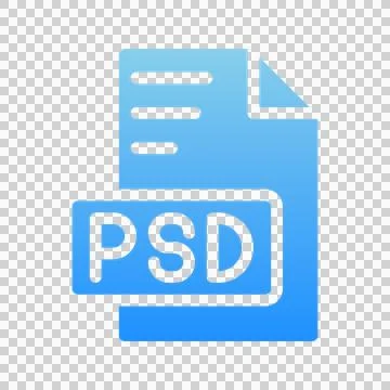 Psd file type document icons. symbol extension format files 스톡 일러스트