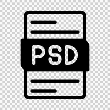 Psd File Type Icon. Files document graphic design. with outline style.  스톡 일러스트