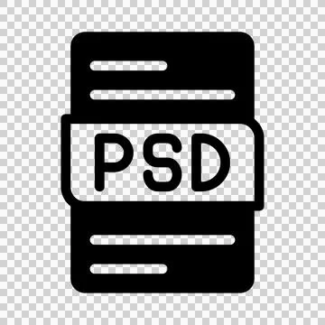 Psd format file type icons. document extension symbol icon.  스톡 일러스트