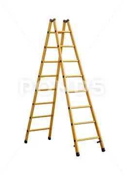 [PSD] Herringbone ladder yellow isolated on white background Plantilla PSD