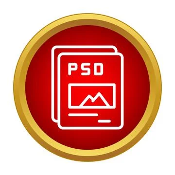 Psd image file icon for graphic design software 스톡 일러스트