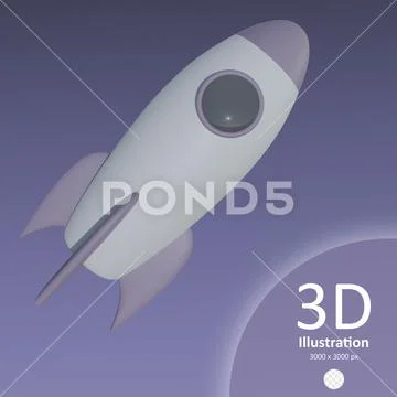 Psd rocket icon isolated 3d render illustration PSD Template