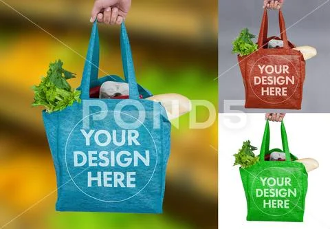 PSD template of shopping bag PSD Template