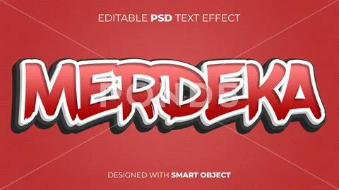 PSD Text Effect of Merdeka for Indonesian Independence Day ~ PSD ...